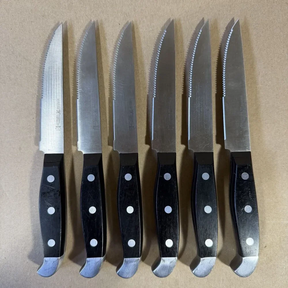 J.A. Henckels Statement Set of 6 Steak Knives High Carbon Steel 13548-120 4.75
